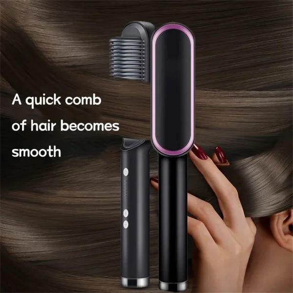 Hqt-909b Electric Hair Straightening & Curling Comb/brush