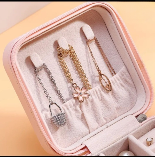 Jewelry Organizer Box , Mini Jewelry Box Travel Pu Leather